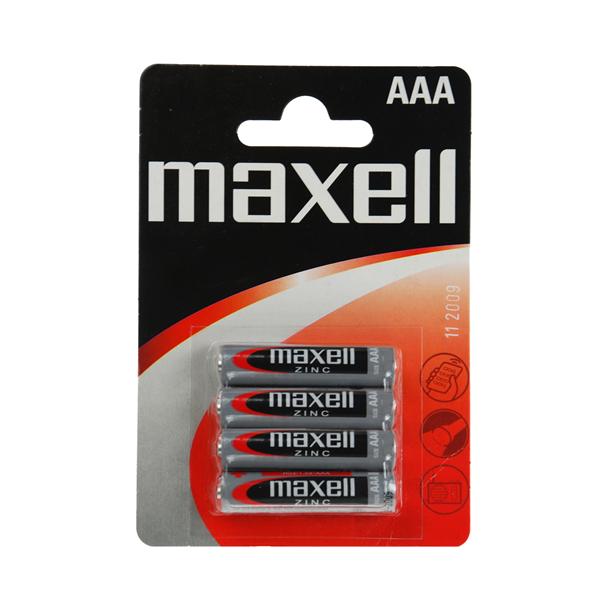 MAXELL BATTERY MANGANESE/ZINC R03/AAA BLISTER*4  774407.04.EU