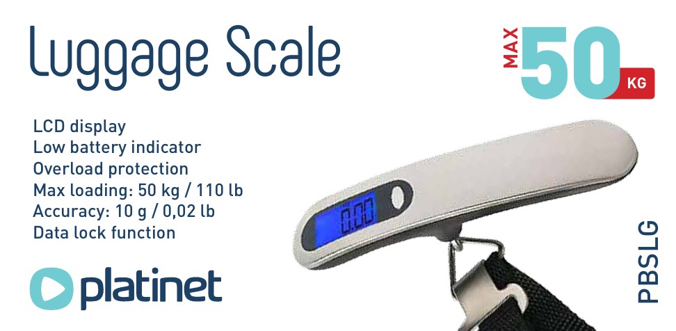 PLATINET LUGGAGE SCALE DIGITAL WAGA BAGAŻOWA [46415]