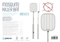 PLATINET RECHARGEABLE MOSQUITO BAT LONG HANDLE FOLDABLE ŁAPKA NA OWADY 1200MAH DŁUGI UCHWYT SKŁADANA 5W LIGHT GREY [46365]