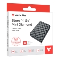 VERBATIM EXTERNAL SSD DRIVE Store 'n 'Go Mini Diamond USB-C 512GB 032024