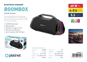 PLATINET BLUETOOTH SPEAKER 65W B411