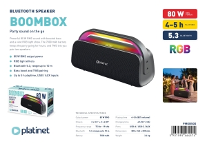PLATINET BLUETOOTH SPEAKER 80W B500