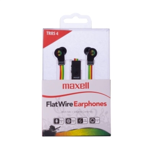 Słuchawki dokanałowe z mikrofonem MAXELL Flat Wire Rasta