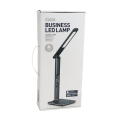 PLATINET DESK LAMP 14W + LCD WITH CLOCK AND TEMPERATURE + USB CHARGER BLACK [43820]