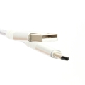 OMEGA DYSFOLID FABRIC CABLE BRAIDED TYPE-C TO USB 2A 118 COPPER 1M SILVER [44269]