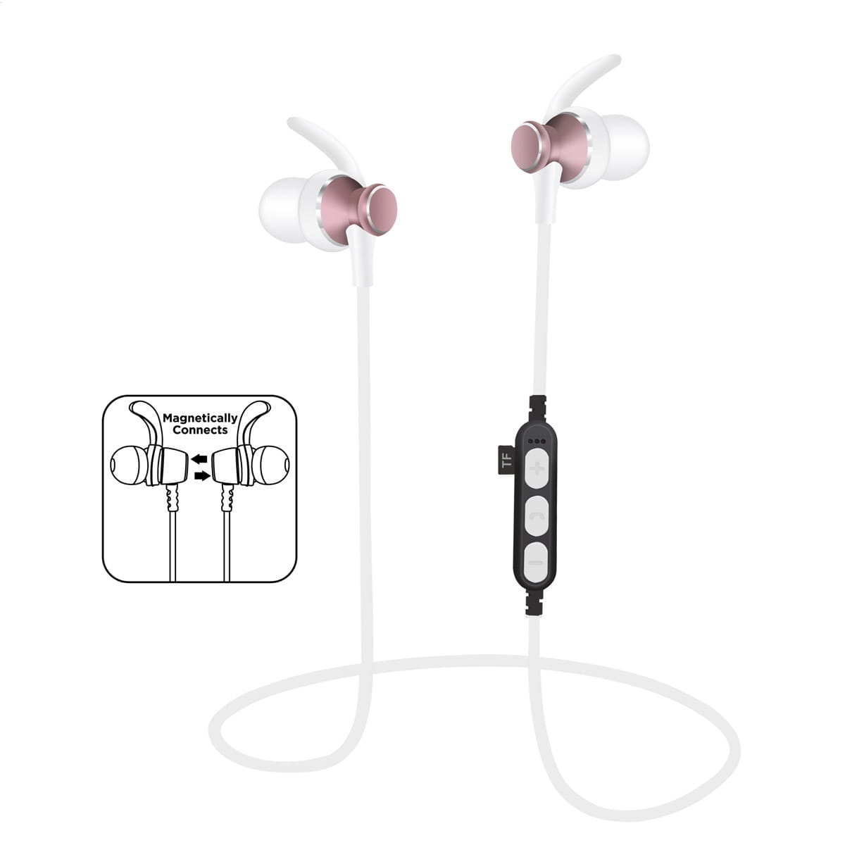 PLATINET IN-EAR BLUETOOTH V4.2 + microSD SPORT  EARPHONES + MIC PM1060 PINK [44464]