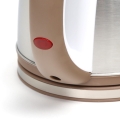 OMEGA ELECTRIC KETTLE 1500W STAINLESS STEEL BRUSHED FINISH WHITE/BEIGE [ 45190 ]