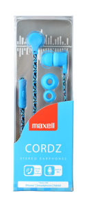 Słuchawki douszne z mikrofonem MAXELL CORDZ niebieskie