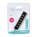 OMEGA USB 2.0 HUB 7 PORT BLACK [42806]