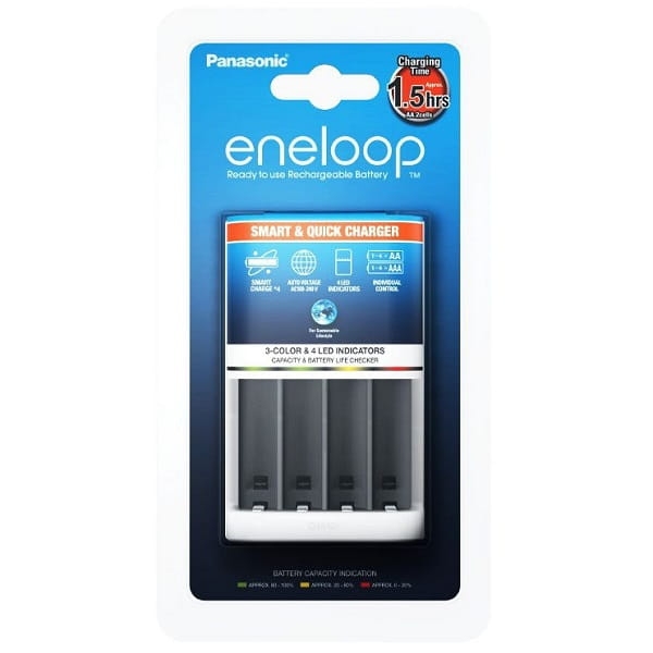 PANASONIC ENELOOP CHARGER ŁADOWARKA 4-POS SMART &amp; QUICK AA/AAA BQ-CC55E