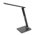 PLATINET DESK LAMP 14W + LCD WITH CLOCK AND TEMPERATURE + USB CHARGER BLACK [43820]