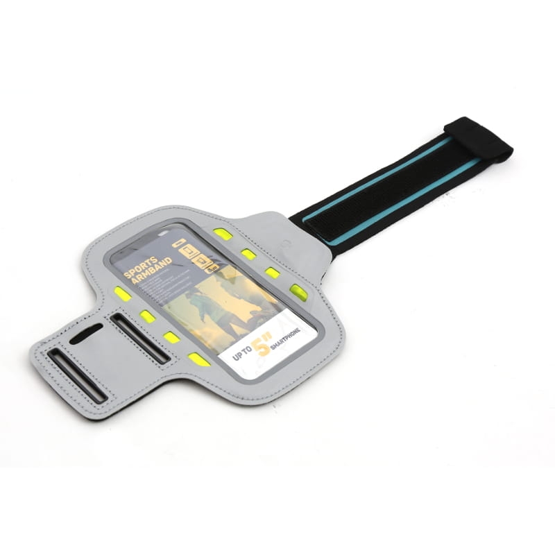 PLATINET SPORT ARMBAND FOR SMARTPHONE GREY  WITH LED [43709]