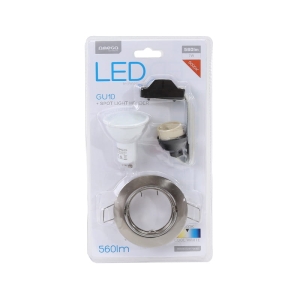 Żarówka LED OMEGA GU10 7W 7000K 175-265V z oprawką regulowaną