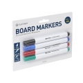 PLATINET DRY ERASE BOARD MARKERS MIX BLACK/BLUE/RED/GREEN BLISTER*4  43005