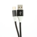 OMEGA DYSFOLID FABRIC CABLE BRAIDED TYPE-C TO USB 2A 118 COPPER 1M BLACK [44266]