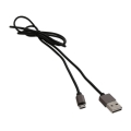 PLATINET MICRO USB TO USB CABLE WITH REVERSIBLE PLUGS 1M BLACK [43466]