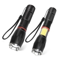 PLATINET TACTICAL FLASHLIGHT 10W ALUMINIUM LED WITH COB BLACK [45086]