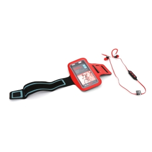 Słuchawki bluetooth dokanałowe PLATINET PM1075 z etui ochronnym na ramię czerwona