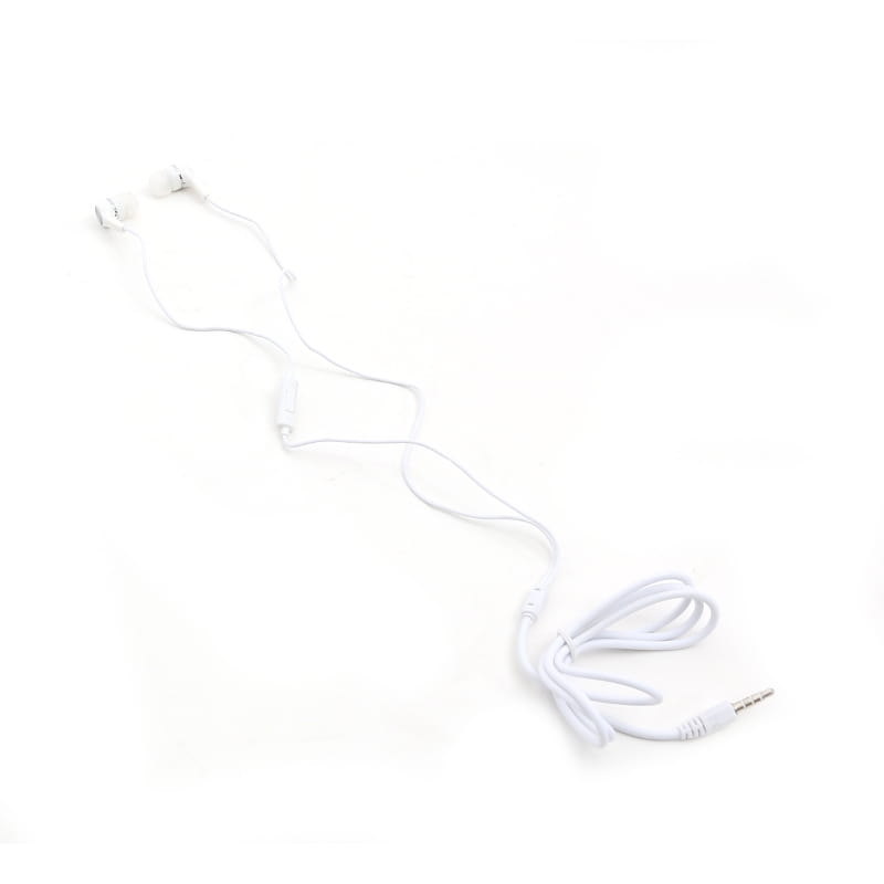 FIESTA EARPHONES + MIC MINI JACK XT-7210 WHITE [43506]