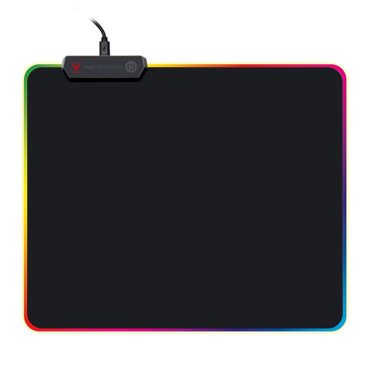 OMEGA VARR PODKŁADKA POD MYSZ  / PRO-GAMING MOUSE PAD 250x300x4mm LED  EDGE BLACK [44888]