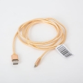 OMEGA IGUANA USB TO MICRO USB FABRIC BRAIDED CABLE 2M GOLD [43936]
