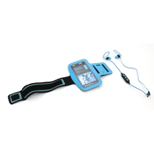Słuchawki bluetooth dokanałowe PLATINET PM1075 z etui ochronnym na ramię niebieska