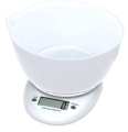 OMEGA KITCHEN SCALE WHITE WITH BOWL  43147