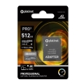 PLATINET microSDXC  SECURE DIGITAL + ADAPTER SD 512GB class10 U3 A2 90MB/s [45095]