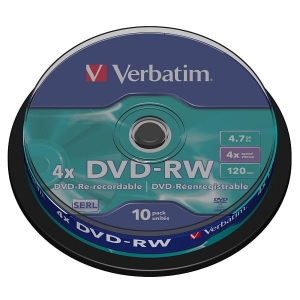 VERBATIM DVD-RW 4,7 GB 4X (10 szt.)