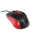MOUSE OMEGA OM-05R OPTICAL 1000DPI BLACK/RED BLISTER [41790]