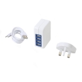 OMEGA CHARGER 4-PORT USB 4A WHITE UK plug [42673]