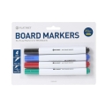PLATINET DRY ERASE BOARD MARKERS MIX BLACK/BLUE/RED/GREEN BLISTER*4  43005