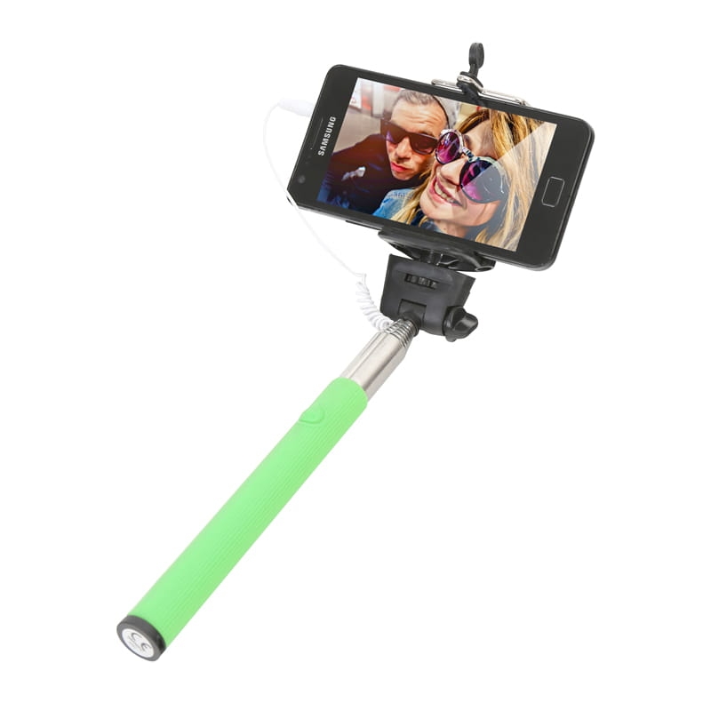 OMEGA MONOPOD - SMARTPHONES CABLE TELESCOPIC POLE SELFIE STICK GREEN [43422]