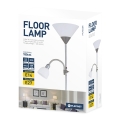 PLATINET FLOOR LAMP E27+E14 BLACK