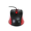 MOUSE OMEGA OM-05R OPTICAL 1000DPI BLACK/RED BLISTER [41790]
