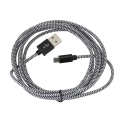 PLATINET HERMES MICRO USB TO USB FABRIC BRAIDED CABLE 2M BLACK