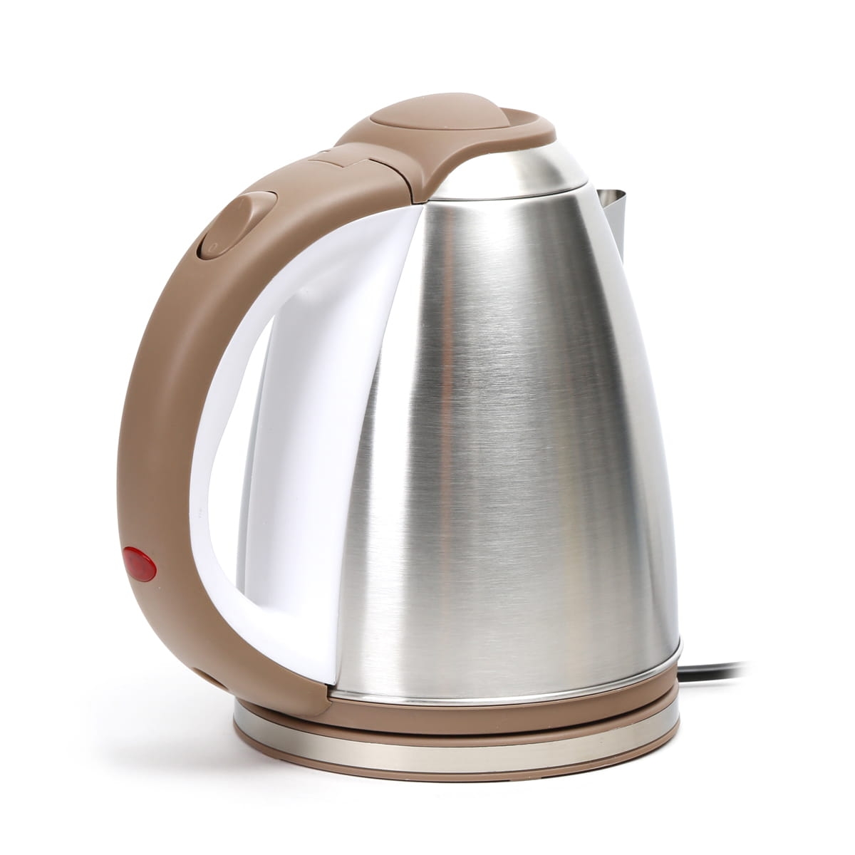 OMEGA ELECTRIC KETTLE 1500W STAINLESS STEEL BRUSHED FINISH WHITE/BEIGE [ 45190 ]