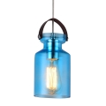 PLATINET PENDANT LAMP ZEFIR P161051 E27 GLASS BLUE 12x20 [44018]