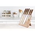 PLATINET 5 KNIVES SET WITH MAGNETIC BAMBOO BOARD