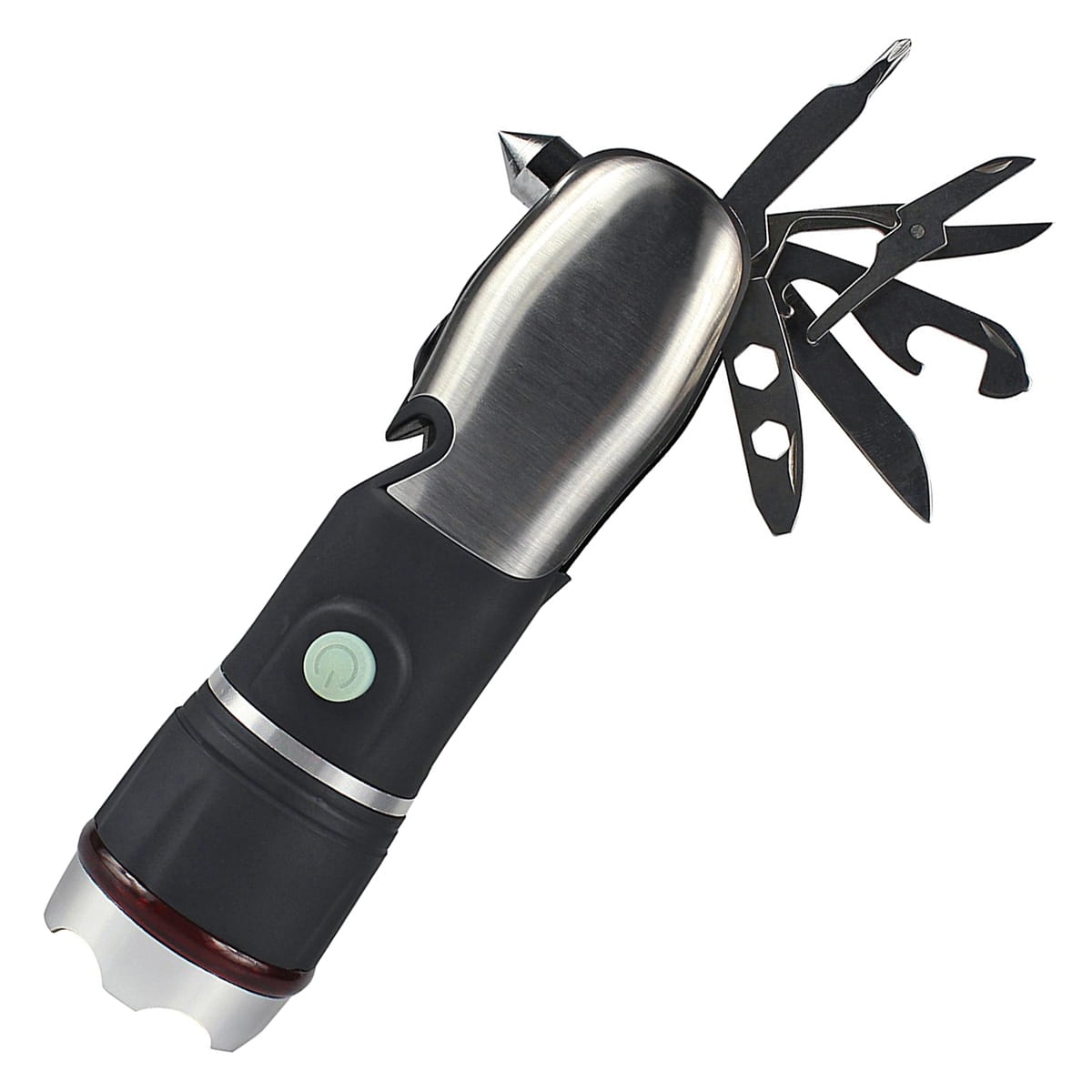 PLATINET MULTI TOOLS FLASHLIGHT ALUMINIUM LED BLACK [45087]
