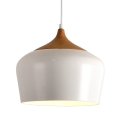 PLATINET PENDANT LAMP REJA P150322-L E27 METAL WHITE+WOOD 35x26 [44031]