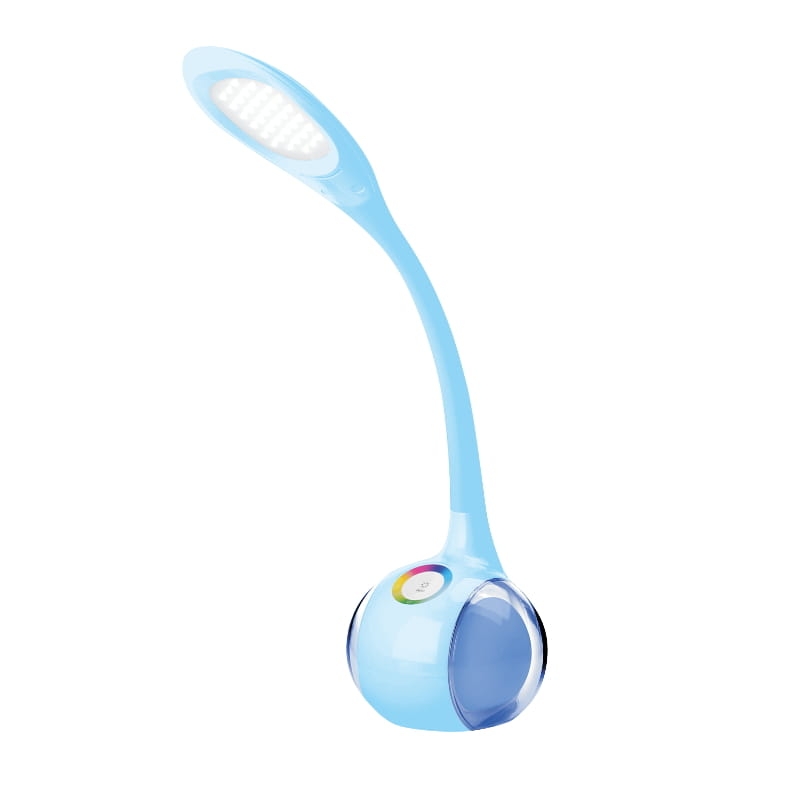 PLATINET DESK LAMP 7W + NIGHT LIGHT BLUE [43737]