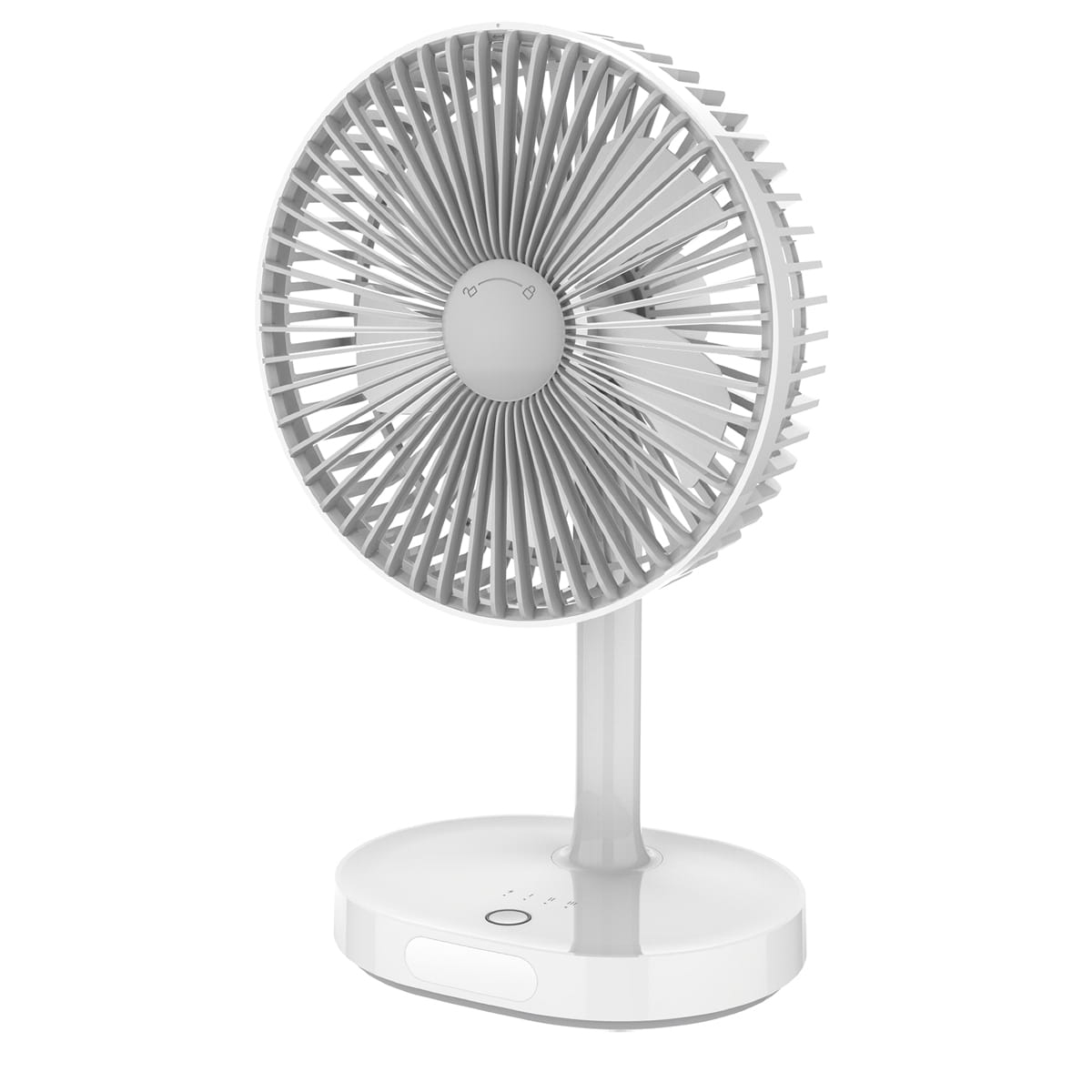 PLATINET RECHARGEABLE DESK FAN 3000MAH 3 STEPS WHITE/GREY 7W 45242