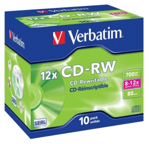 VERBATIM CD-RW 700 MB 8-12X (10 szt.)