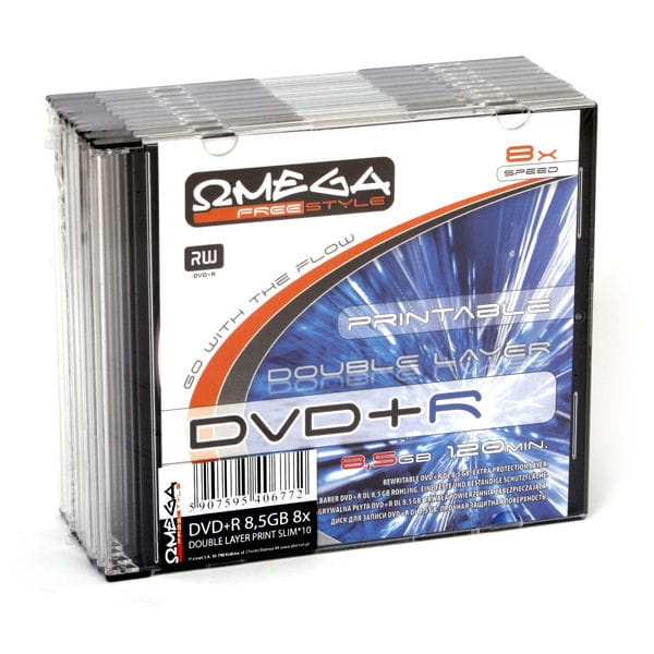 FREESTYLE DVD+R 8,5GB 8X DOUBLE LAYER PRINT FF SLIM*10 [40677]