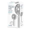 PLATINET RECHARGEABLE DESK FAN 1200MAH 3 STEPS WHITE/GREY 3W [45246]