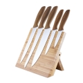 PLATINET 5 KNIVES SET WITH MAGNETIC BAMBOO BOARD