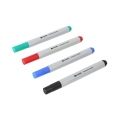 PLATINET PERMANENT MARKERS MIX BLACK/BLUE/RED/GREEN BOX*12  43012