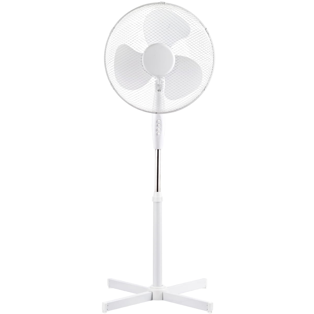PLATINET STANDING FAN 16" WHITE [44734]